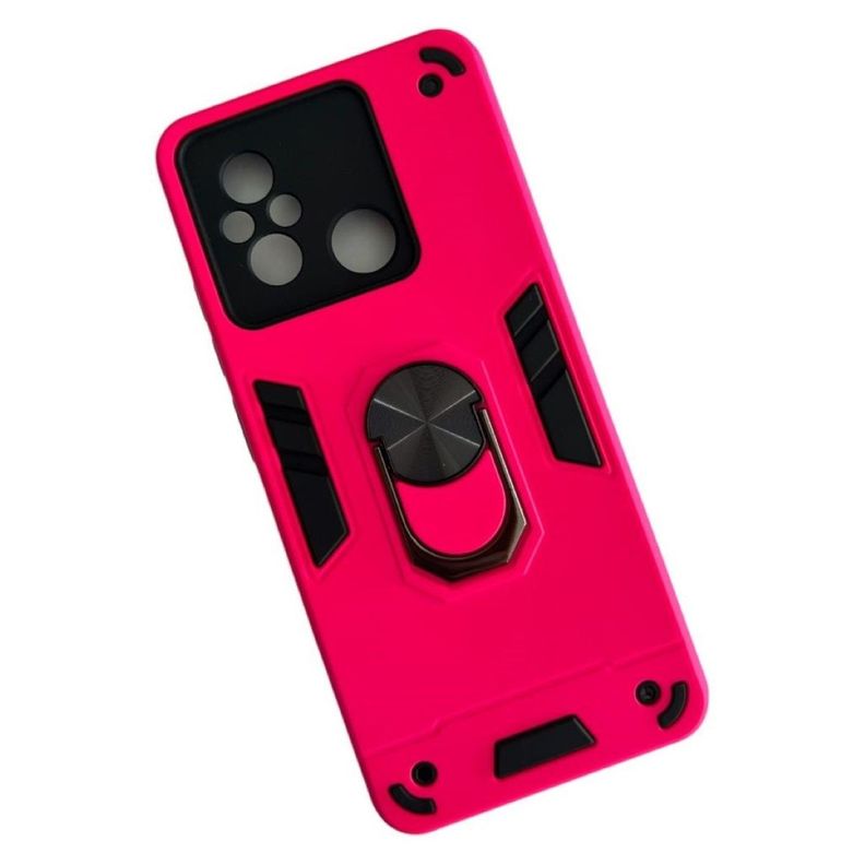 Carcasa Para Xiaomi Redmi 12c  Anti Golpes Anillo fucsia-0
