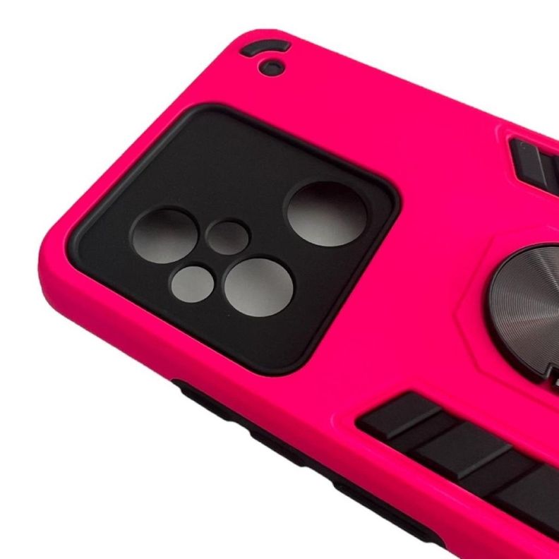 Carcasa Para Xiaomi Redmi 12c  Anti Golpes Anillo fucsia-1