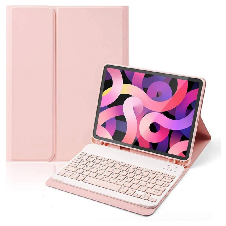 Funda Con Teclado Rosado Para iPad Air 6 11 2024 M2 Español-0