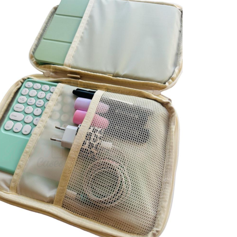Funda Bolso Multifuncional Para Tablet iPad 11 Pulgadas Crema-3