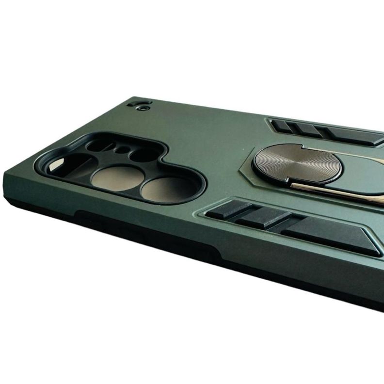 Carcasa Para Samsung S24 Ultra Anti Golpes Anillo Plomo-1
