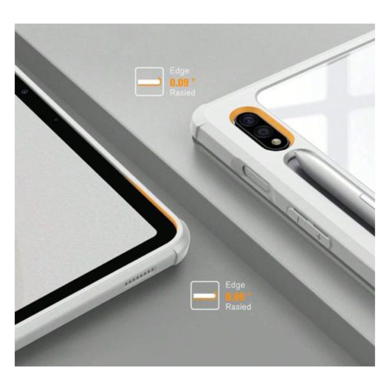Funda Smart Cover Para Tablet Samsung S10 Fe 10.9 Mármol Blanco-1