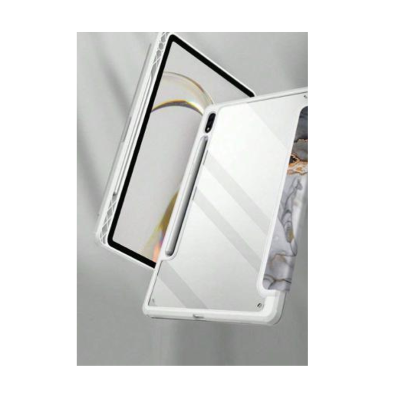 Funda Smart Cover Para Tablet Samsung S10 Fe 10.9 Mármol Blanco-2