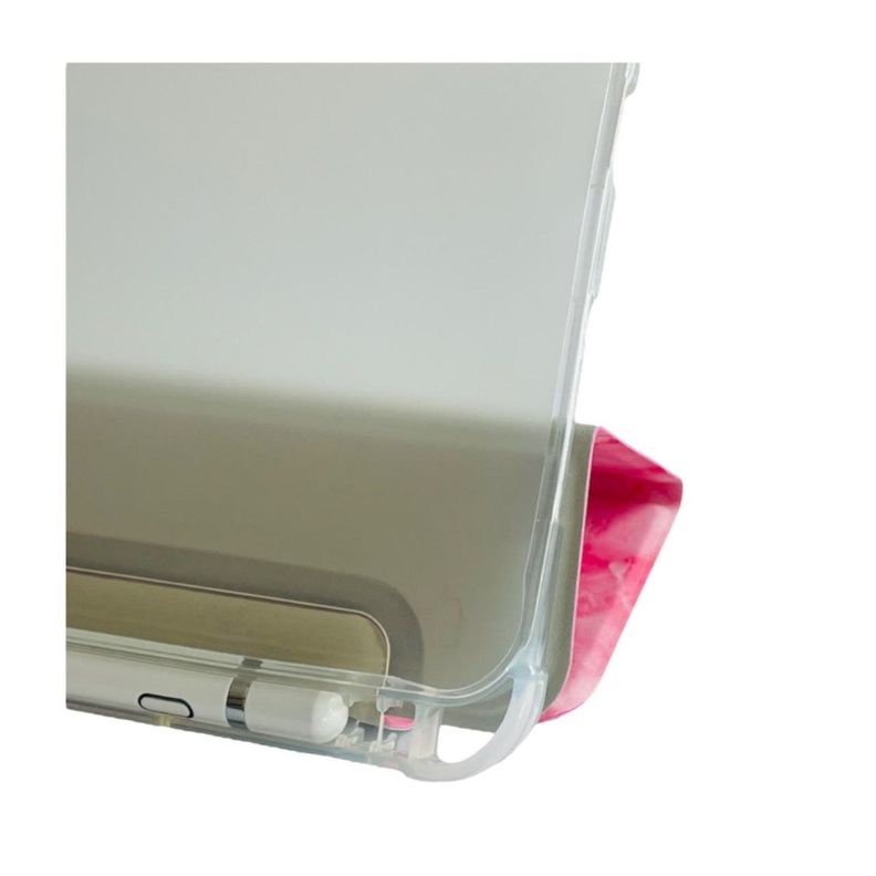 Funda Smart Cover Mármol Para iPad Air 11 M2 2024 Con Ranura Rosado-1
