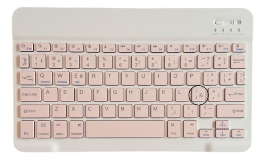 Funda Con Teclado Rosado Para iPad Air 13 M2 2024 Con Ranura-2