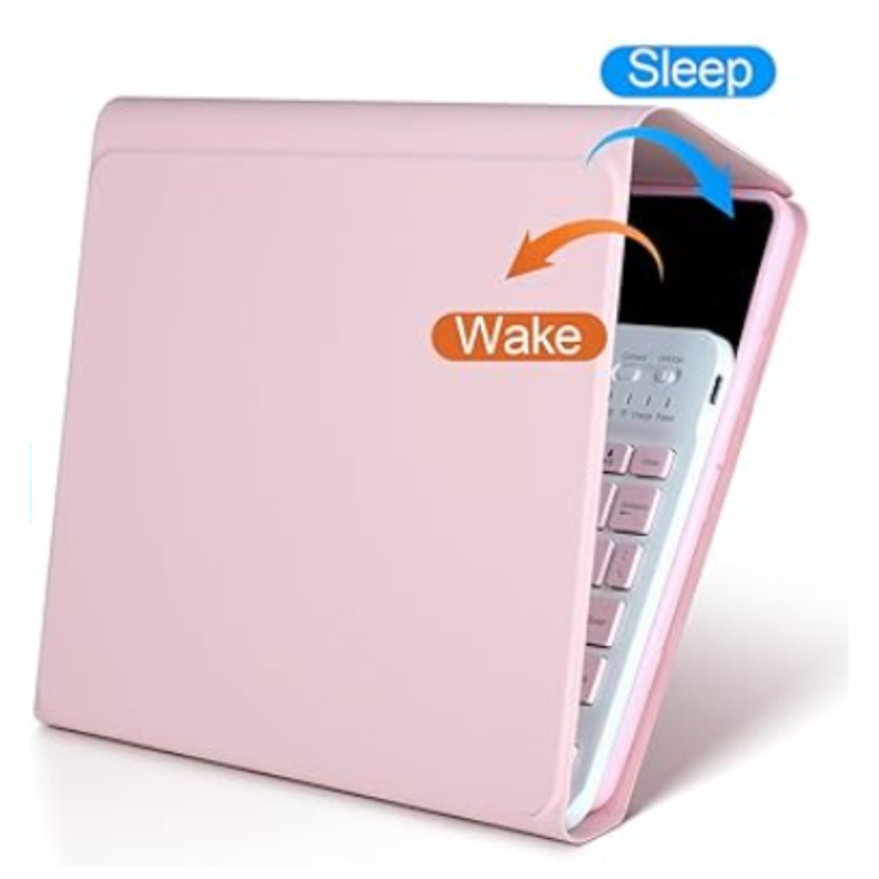 Funda Con Teclado Rosado Para iPad Pro 11 M4 2024 Español-2