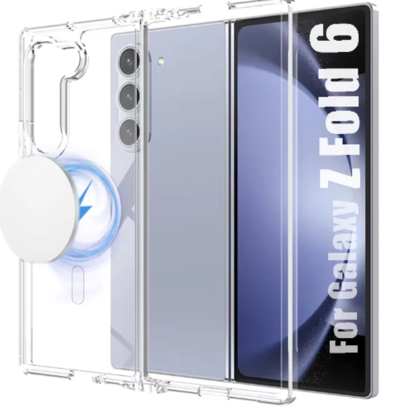 Carcasa MagSafe Para Samsung Z Fold 6 Transparente-0