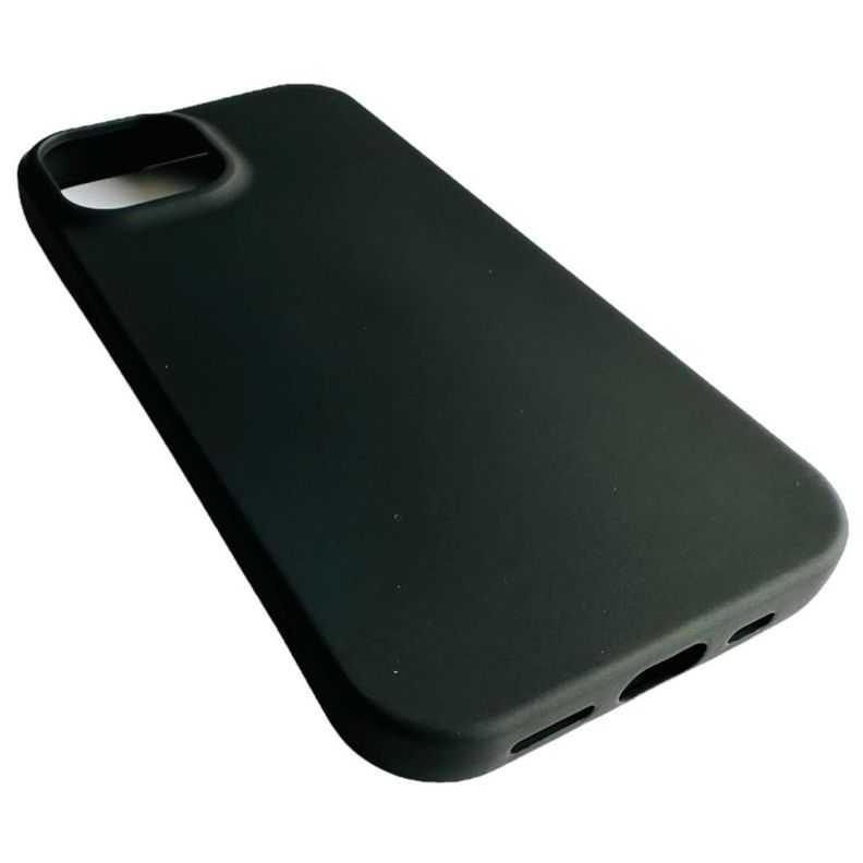 Carcasa Funda Para iPhone 15 Plus Silicona Color Negro-2