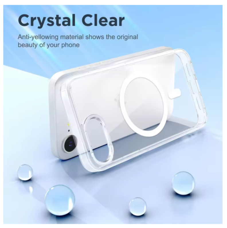 Carcasa MagSafe Para iPhone 16e Transparente-1