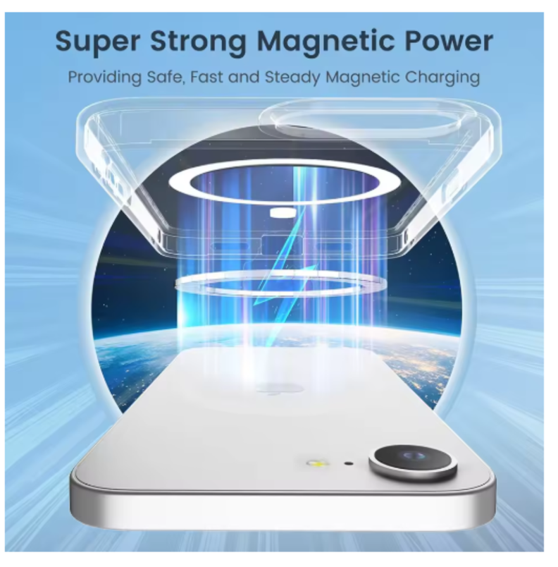 Carcasa MagSafe Para iPhone 16e Transparente-2