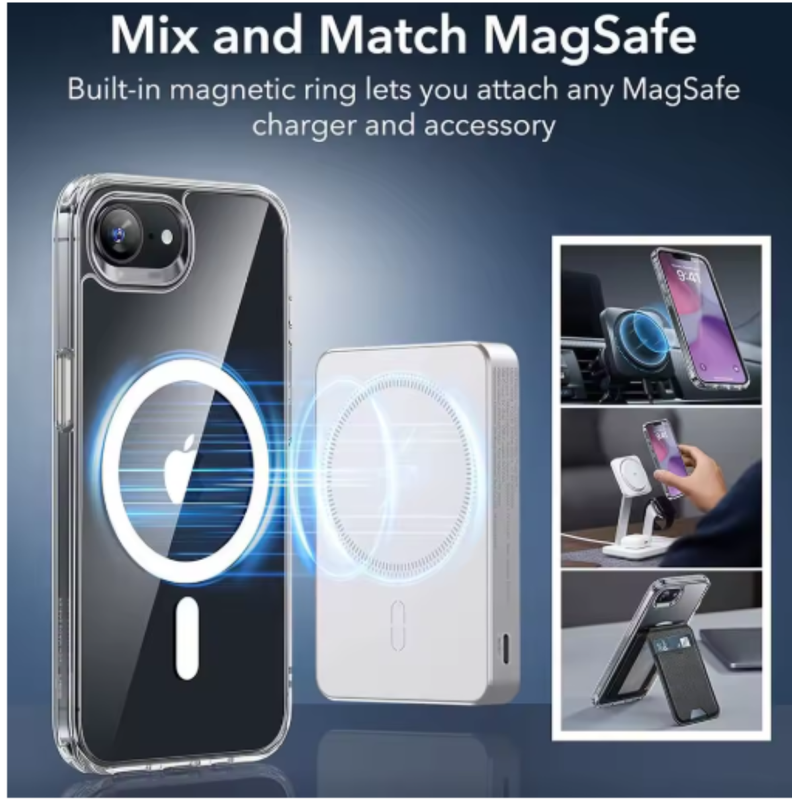 Carcasa MagSafe Para iPhone 16e Transparente-3