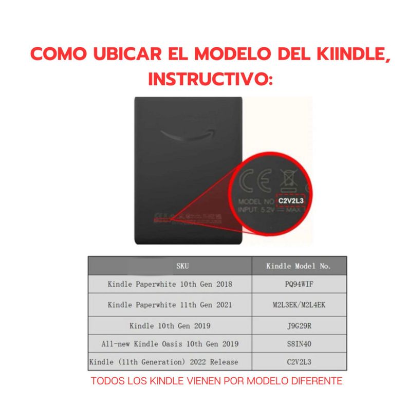 Funda Transparente Para Kindle 10th Gene 2019 J9G29R-3