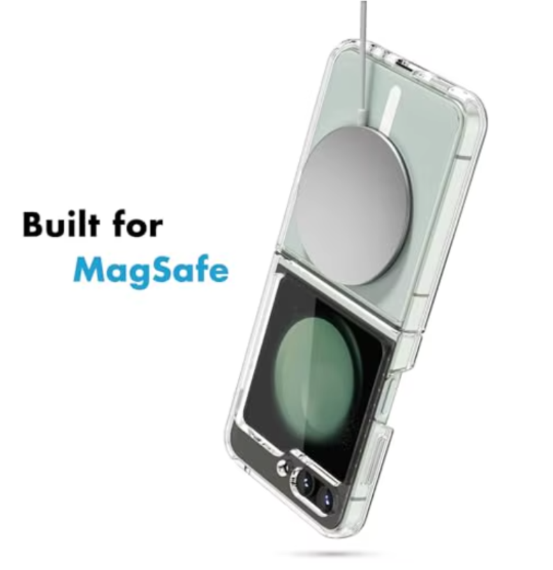 Carcasa MagSafe Para Samsung Z Flip 6 Transparente-1