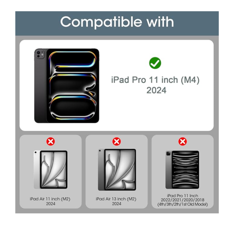 Funda Con Teclado Negro Para iPad Pro 11 M4 2024 Español-7