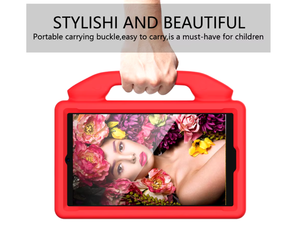 Carcasa Niños Anti-golpes Para Tablet Samsung A9 8.7 X110 Rojo-1