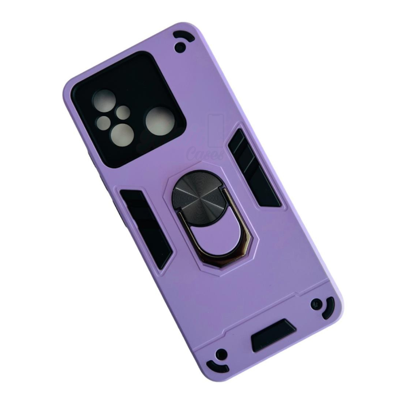 Carcasa Para Xiaomi Redmi 12c Anti Golpes Anillo Lila-0