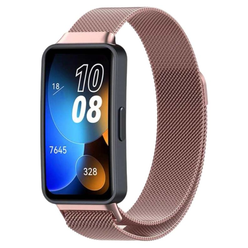 Correa De Repuesto Metálicas Para Huawei Honor Band 8 Rosado-0