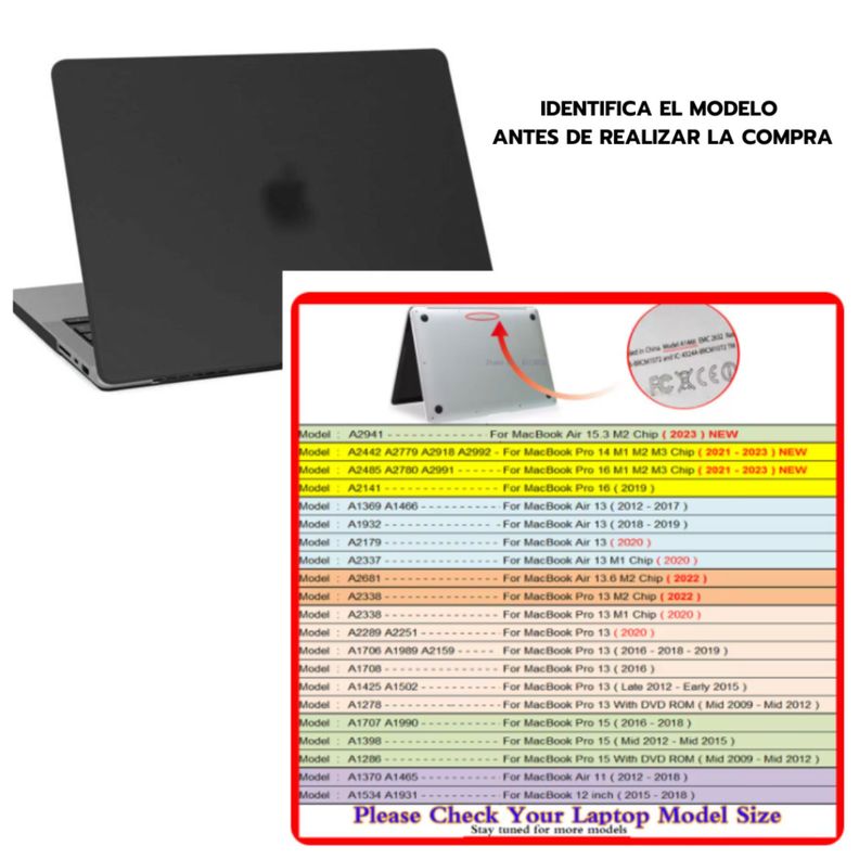 Carcasa Para Macbook Air 13 M1 A1932 A2179 A2337 Negro-2