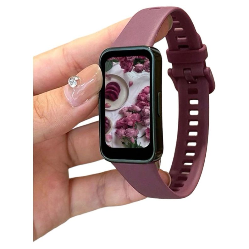 Correa De Repuesto Silicona Para Huawei Honor Band 8 Burdeo-0