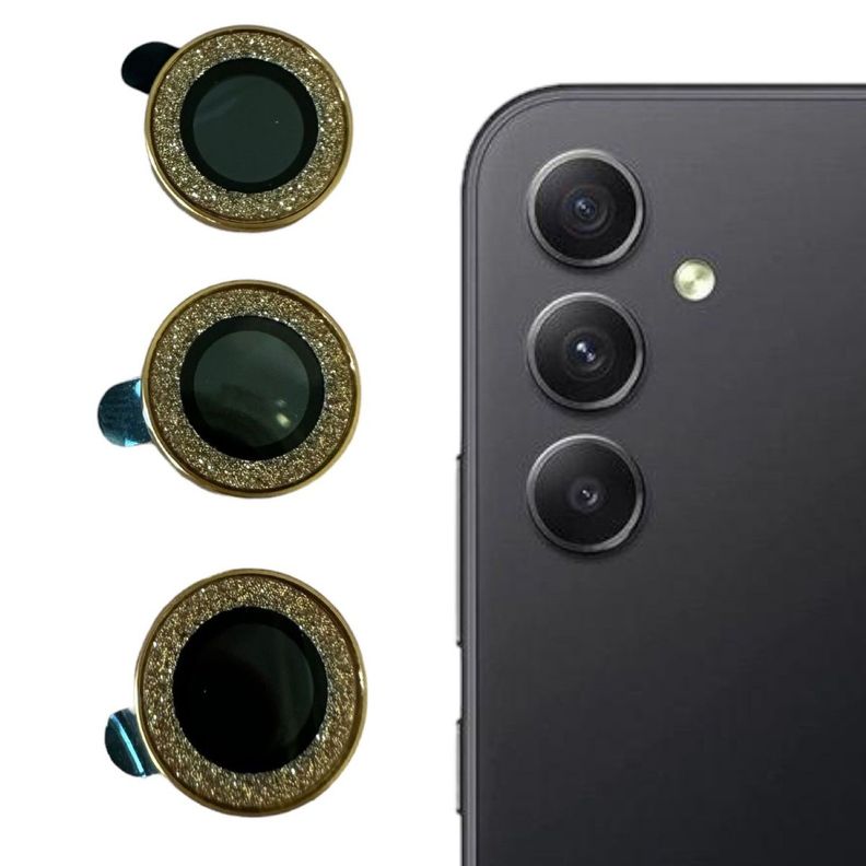 Protector De Lentes Para Cámara Samsung A54 5g Dorado Brillante-0