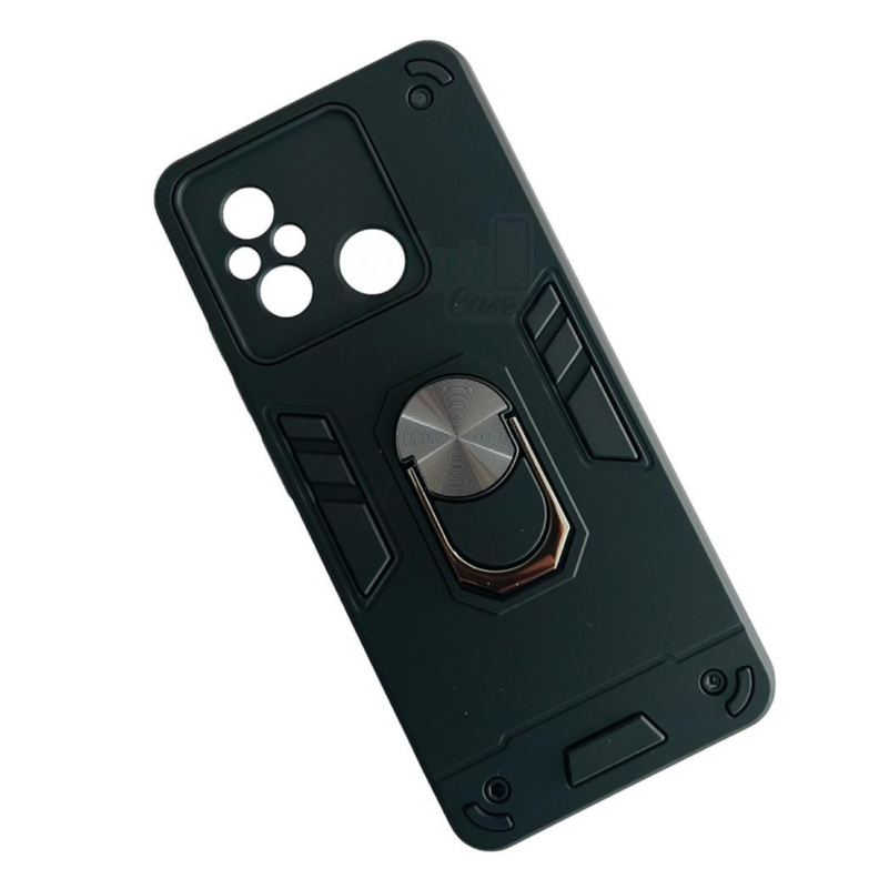 Carcasa Para Xiaomi Redmi 12c Anti Golpes Anillo Negro-0