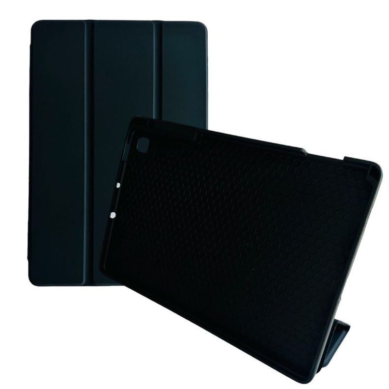 Funda Smart Cover Para Tablet Samsung S6 Lite Con Ranura Negro-0