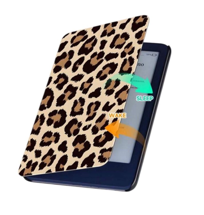 Funda Para Kindle Paperwhite 12th Gen 2024 Leopardo Marrón-2