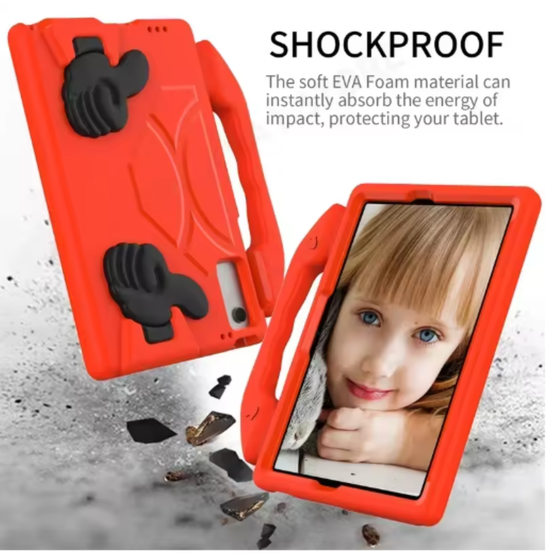 Carcasa Niños Anti-golpes Para Tablet Samsung A9+ 11 X210 Rojo-4
