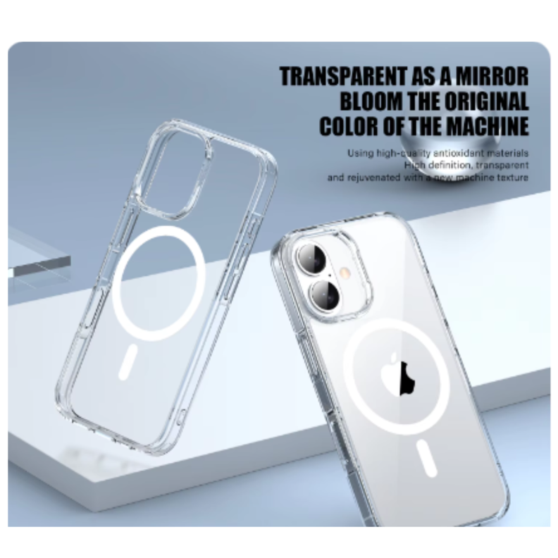 Carcasa MagSafe Para iPhone 16 Transparente-5