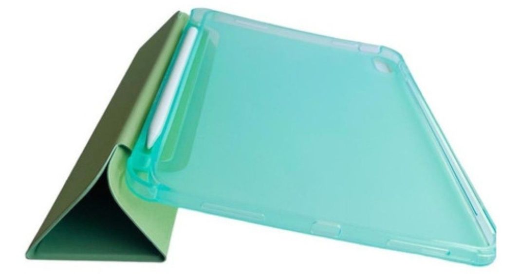 Funda Para iPad A16 11th Gene 11 Ranura Apple Pencil Verde-3