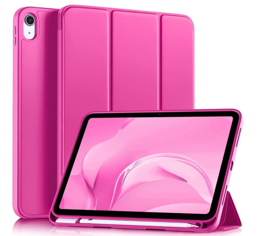 Carcasa Smart Cover Ranura Para iPad Air 11 M3 2025 Fucsia-0