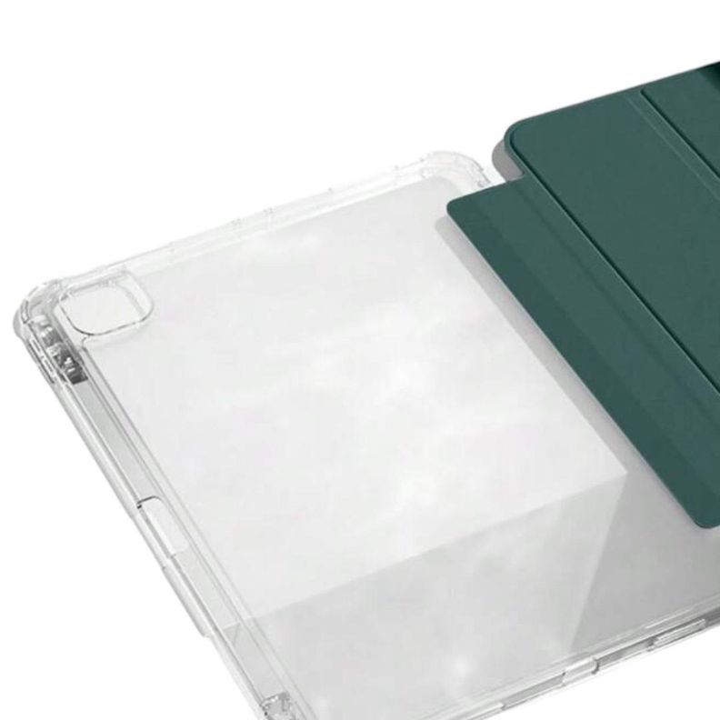 Carcasa Smart Cover Clear Para iPad Air 6 11 M2 2024 Verde Oscuro-1