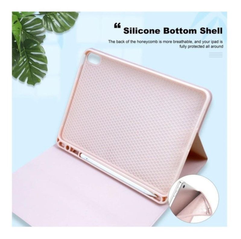 Funda Con Teclado Rosado Para iPad A16 11th Gene Español-1