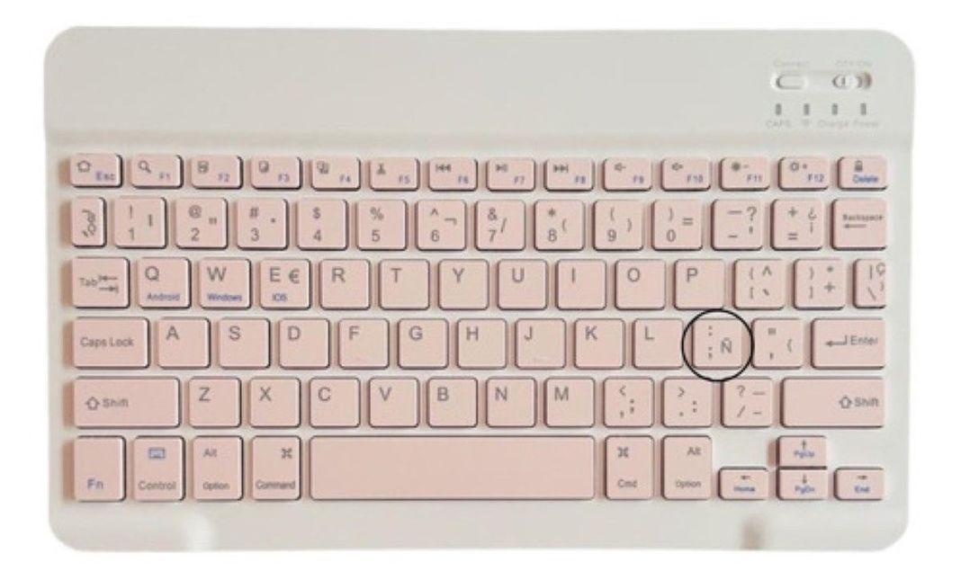 Funda Con Teclado Rosado Para iPad A16 11th Gene Español-2