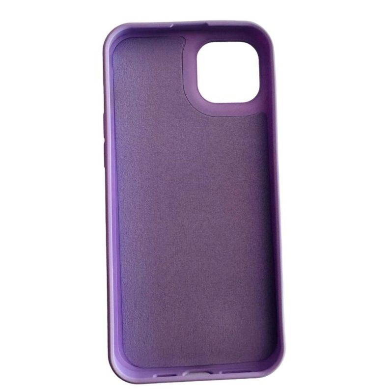 Carcasa Funda Para iPhone 15 Pro Silicona Color Violeta-1