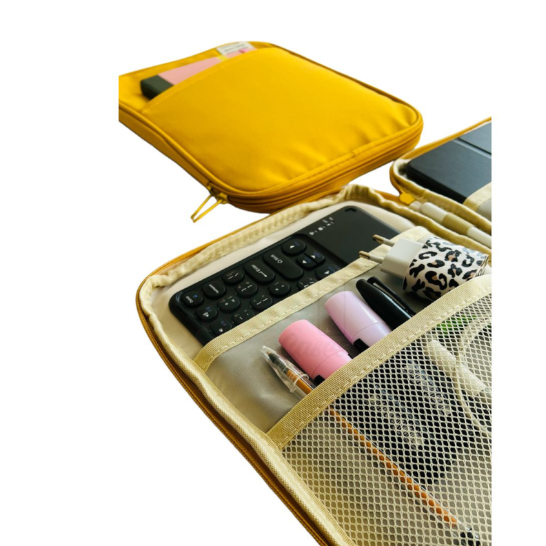 Funda Bolso Multifuncional Para Tablet iPad 11 Pulgadas Amarillo-3