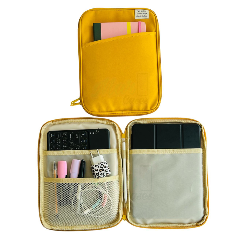 Funda Bolso Multifuncional Para Tablet iPad 11 Pulgadas Amarillo-5