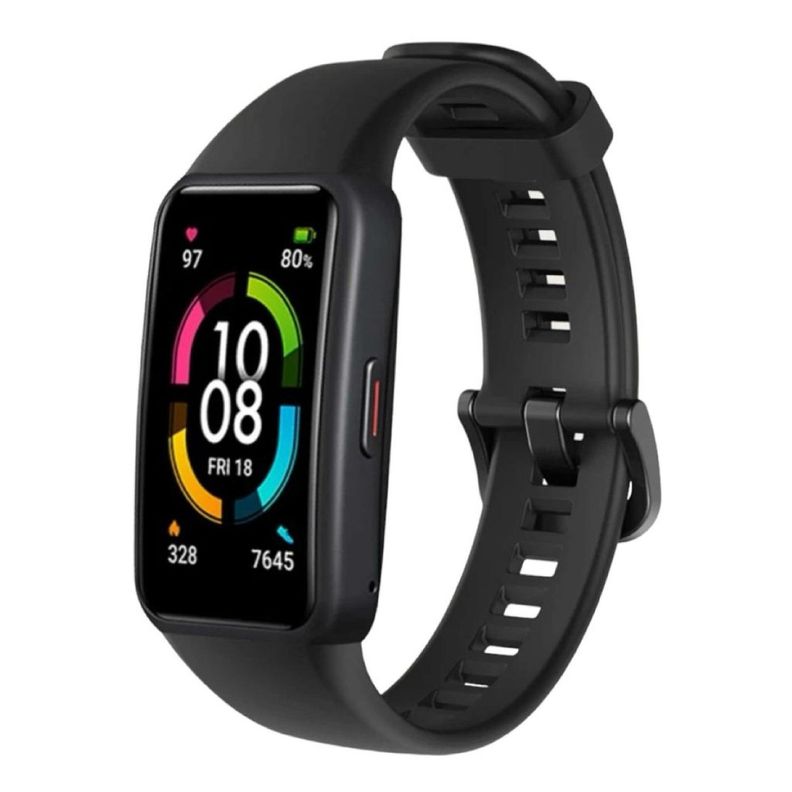 Correa De Repuesto Silicona Para Huawei Honor Band 6/ Band 6 Negro-0