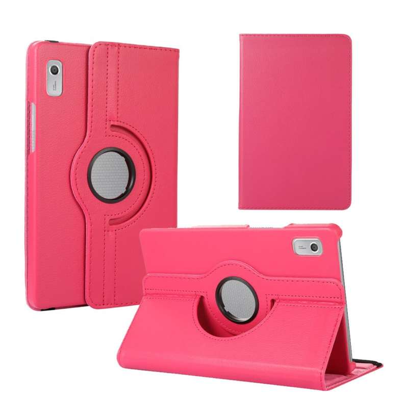 Carcasa Funda Giratoria Para Tablet Lenovo M9 Tb310 Fucsia-1