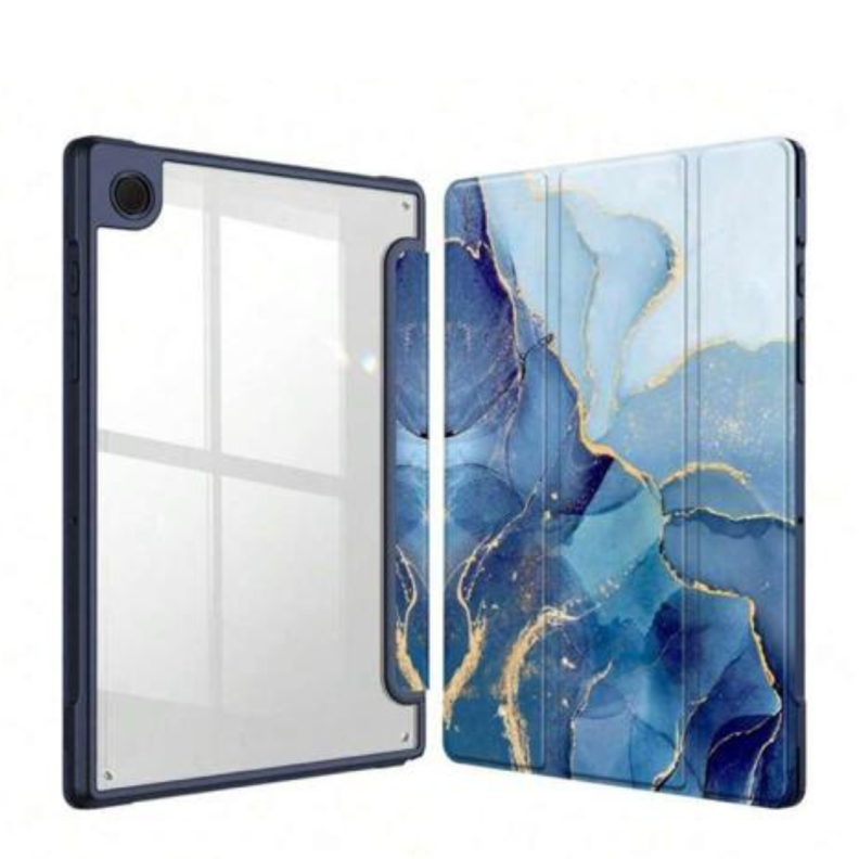 Funda Smart Cover Para Tablet Samsung S9 Fe 10.9 Mármol Azul-0