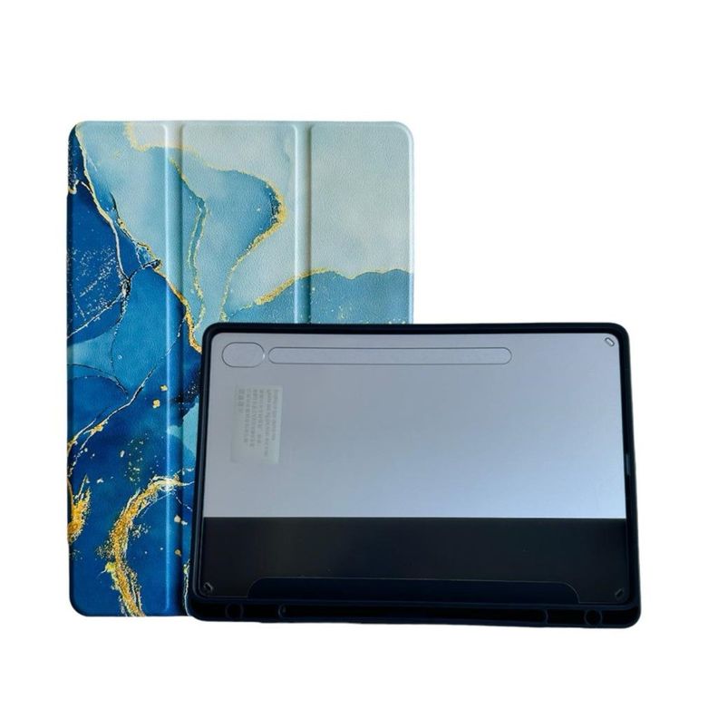 Funda Smart Cover Para Tablet Samsung S9 Fe 10.9 Mármol Azul-1