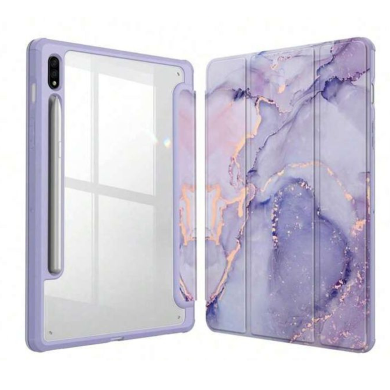 Funda Smart Cover Para Tablet Samsung S9 Fe 10.9 Mármol Violeta-0