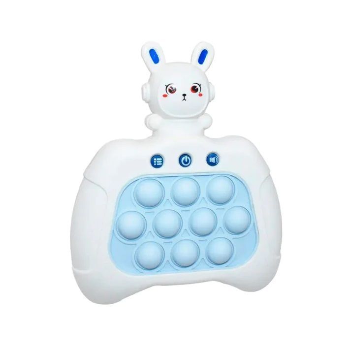 Fidget Pop It Electrónico de Conejito Espacial Modelo Celeste-0