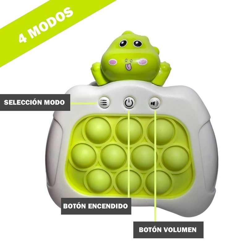 Fidget Pop It Electronico de Dinosaurio Verde-3