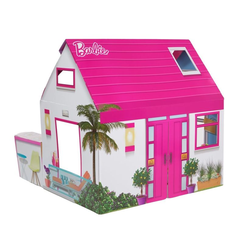 Casa Barbie Para Interior Plegable Al Instante De Carton Resistente Pop To Play-0