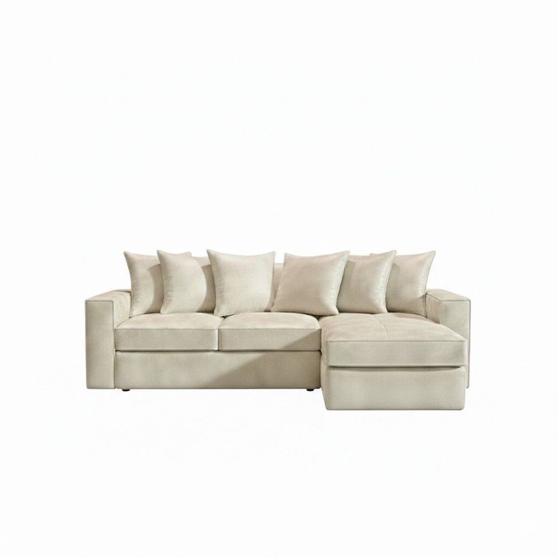 Seccional intercambiable Tennese Blanco bone cuero sintetico envejecido resortes full comfort plus Blanco Invierno