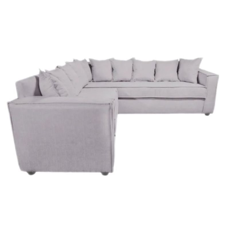Seccional 6 Cuerpos Baco Gris Claro Resortes Pocket           -0