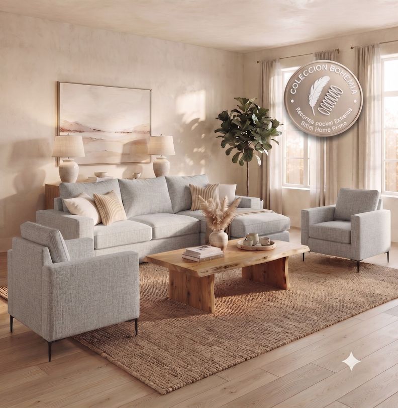 Juego de living 311 Bohemia extreme Gris Claro
