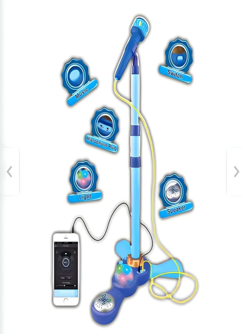 Set Guitarra Micrófono Pedestal Juguete Mp3 Luces 27n3-0