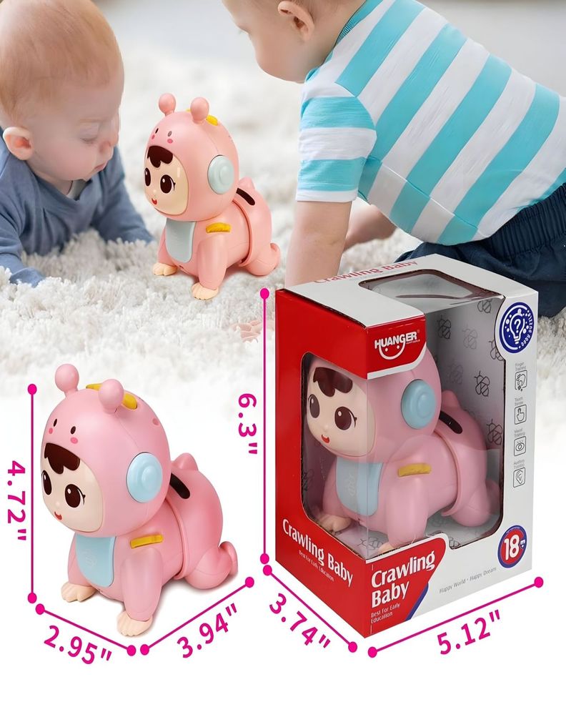 Juguete Didáctico Bebé Gateador Rosa Huanger 28n6-4